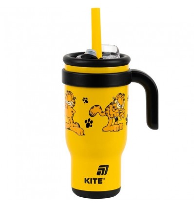 Термокружка з трубочкою Kite Garfield GF25-1266, 530мл