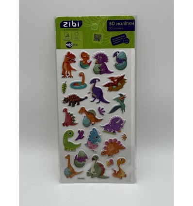 3D наклейки DINO детки яркий микс 18 см, KIDS Line ZB.63378
