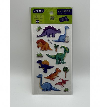 3D наклейки DINO травоядные 18 см, KIDS Line ZB.63335