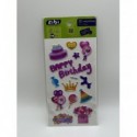 3D наклейки Happy Birthday Розовая вечеринка 18 см, KIDS Line ZB.63351