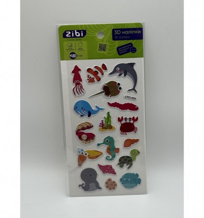 3D наліпки Жителі глибин 18 см, KIDS Line ZB.63346