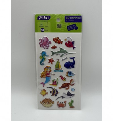 3D наліпки Жителі морських глибин 18 см, KIDS Line ZB.63344