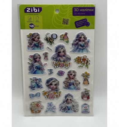 3D наклейки Цветочные принцессы 19 см, KIDS Line ZB.63398