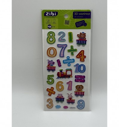 3D наклейки Цифра транспорт 18 см, KIDS Line ZB.63312