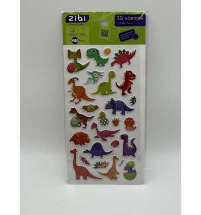 3D наліпки DINO BABY яскравий мікс 18 см, KIDS Line ZB.63377