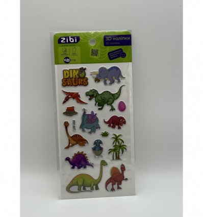 3D наклейки DINO микс 2 18 см, KIDS Line ZB.63334