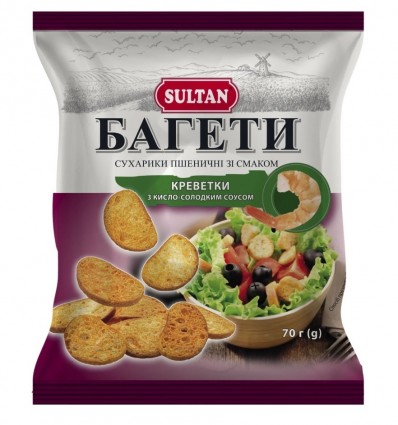 Багети зі смаком креветки з кислосолодким соусом ТМ Sultan slt.51219, 70г