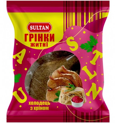 Грінки житні ТМ Sultan slt.50991 "холодець з хріном", 80г