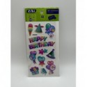 3D наліпки Happy Birthday Райдужна вечірка 18 см, KIDS Line ZB.63352