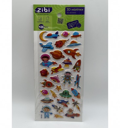 3D наклейки Космический транспорт 23 см, KIDS Line ZB.63392
