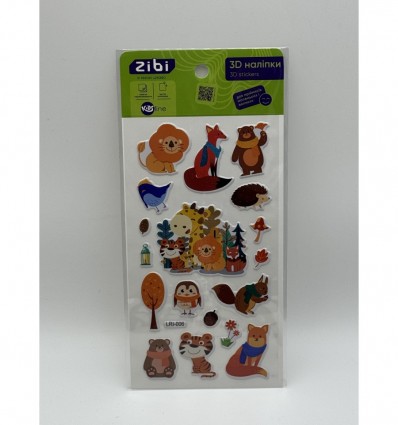 3D наклейки Лесные звери микс 18 см, KIDS Line ZB.63363