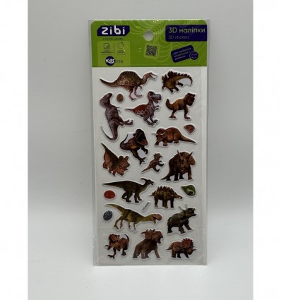 3D наліпки DINO велетні мікс 18 см, KIDS Line ZB.63381