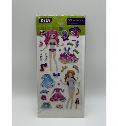 3D наклейки Девушки принцессы волшебная вечеринка 18 см, KIDS Line ZB.63367