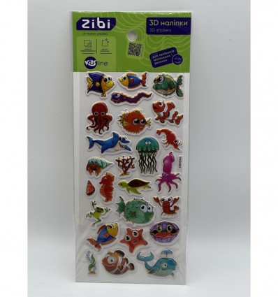 3D наклейки Морские жители 23 см, KIDS Line ZB.63388