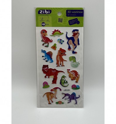 3D наліпки DINO хижаки 18 см, KIDS Line ZB.63333