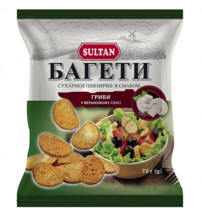 Багеты со вкусом грибов в сливочном соусе ТМ Sultan slt.51226, 70г
