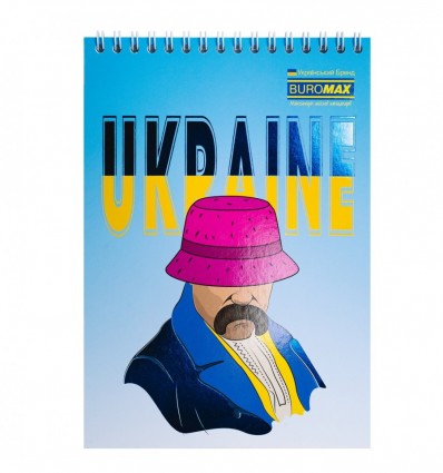 Блокнот на пружине сверху PATRIOT "T.SHEVCHENKO", А5, 48л., ячейка, картонная обложка BM.24545114.1