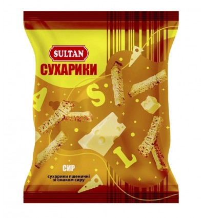 Сухарики со вкусом сыра ТМ Sultan slt.51059, 90г