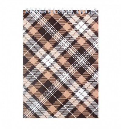 Блокнот на пружині зверху, SHOTLANDKA, А5, 48 аркушів, клітинка, коричневий BM.2470-18