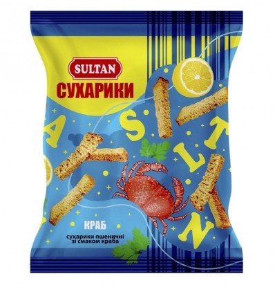 Сухарики со вкусом краб ТМ Sultan slt.51073, 90г