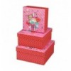 Коробки подарункові, набір 3шт, вкладені 1в1 - розмір найбільшої 20х20х9.5см, з глітером BM.233313 B