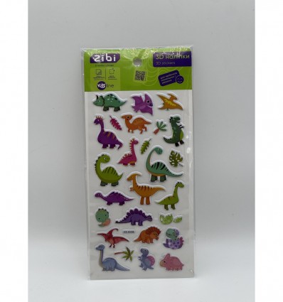 3D наліпки DINO яскравий мікс 18 см, KIDS Line ZB.63376