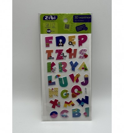 3D наліпки Англійська абетка 18 см, KIDS Line ZB.63309