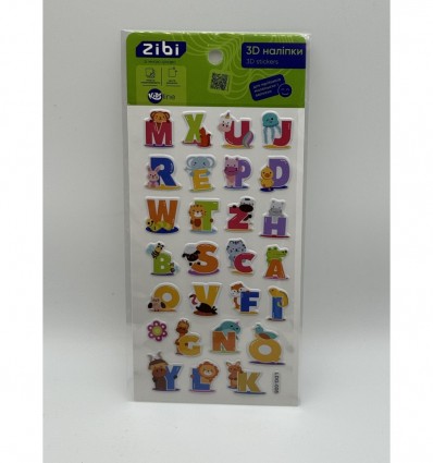 3D наклейки Английский алфавит животного 22 см, KIDS Line ZB.63310