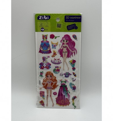 3D наклейки Девушки принцессы цветочный праздник 18 см, KIDS Line ZB.63369