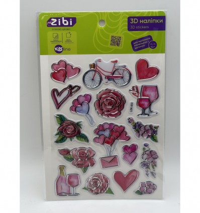 3D наліпки Французьке кохання 19 см, KIDS Line ZB.63404