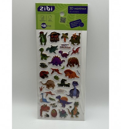 3D наліпки DINO baby мікс 23 см, Kids Line ZB.63382