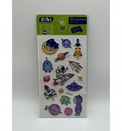 3D наліпки Космічні фантазії 18 см, KIDS Line ZB.63342