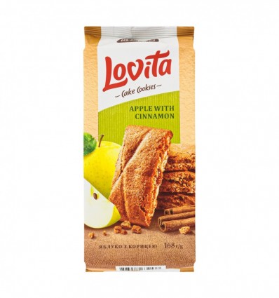 Печиво Roshen Cake Cookies Lovita з яблуком і корицею 168г