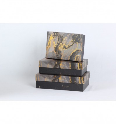 Коробки подарункові, набір 3шт, вкладені 1в1 - розмір найбільшої 20х20х9.5см BM.233329 BM.233329