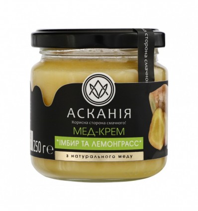 Мед-крем 250г, "Імбир та лемонграсс", банка as.14-105