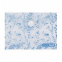 Папка-конверт А7 на кнопке, FERN ARABESKI, прозрачная, голубая, BM.3923-14