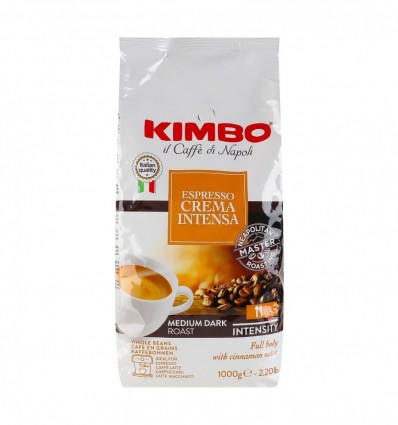 Кофе Kimbo Crema Intensa в зернах жареный 1000г