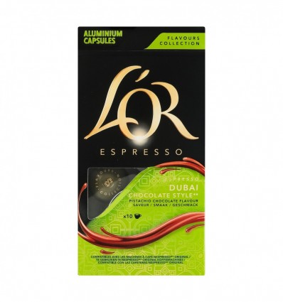 Кофе L`OR Espresso Destinations Dubai сhocolate молотый в капсулах 52г