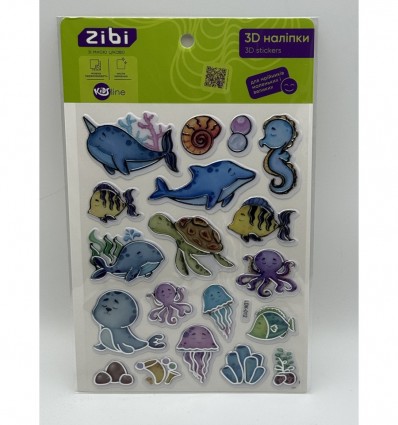 3D наклейки Подводная фауна 19 см, KIDS Line ZB.63397