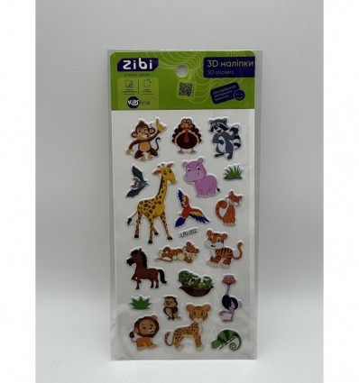 3D наліпки Тварини савани 18 см, KIDS Line ZB.63359