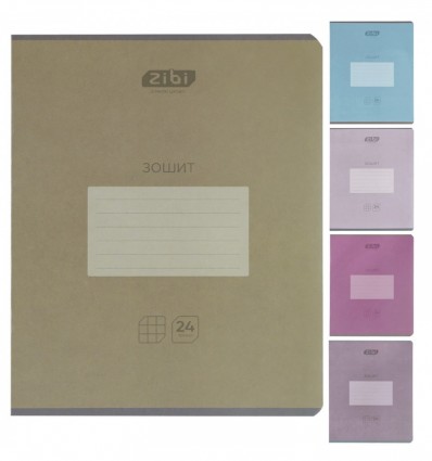 Тетрадь ученическая школьная Monochrome, 24л., клетка, ассорти ZB25.1773K