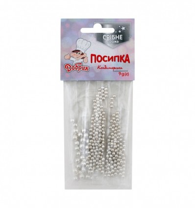 Посыпка Добрик Серебряное драже кондитерская 9г