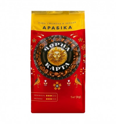 Кофе Черная Карта Арабика жареная в зернах 1кг