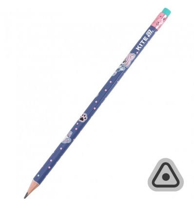 Олівець графітний тригранний з гумкою Kite Be Friends K26-046-1