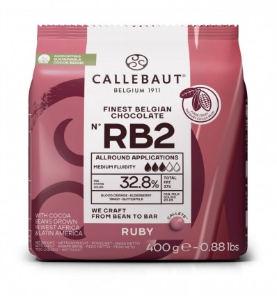 Callebaut Шоколад Ruby молочний 32,8% 400г