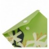 Папка-конверт А6 на кнопці, PLUMERIA ARABESKI, напівпрозора, салатова, BM.3922-15