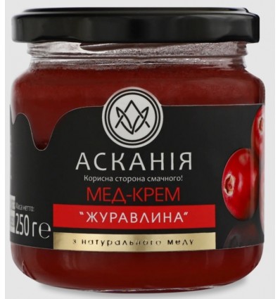 Мед-крем 250г, "Журавлина" банка as.14-104