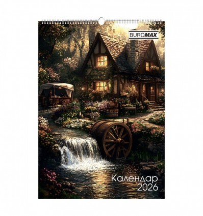 Календарь настенный 2026 г., А2, 1 пружина, Fairytale landscapes, BM.210651