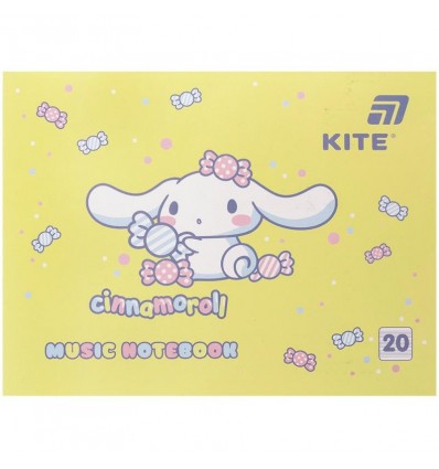 Тетрадь для нот Kite Cinnamoroll, А5, 20 листов