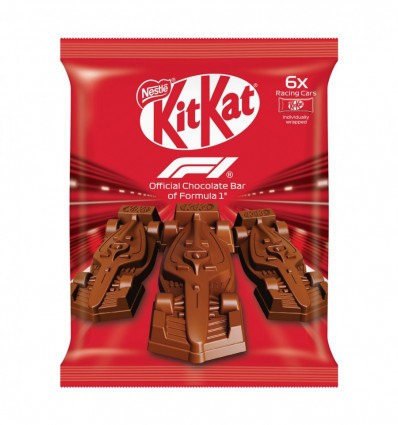 Шоколад Kit Kat Racing cars молочний з начинкою з какао рисовими кріспами печивом та шматочками вафе